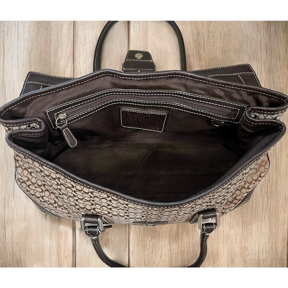 Vintage Coach 6388 Soho Mini Signature Flap Satchel & 6515 Checkbook Wallet - Picture 6 of 15